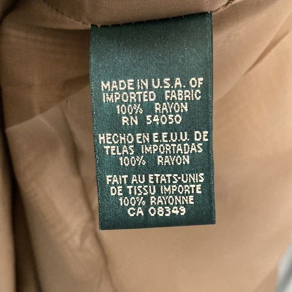 Ralph Lauren Vintage Brown Double Breasted Oversized Blazer Office Plus Size 14 - Picture 12 of 13